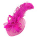 Large Ostrich Feather Fascinator - Sophia Collection Fascinator Something Special LA hth2357fc Fuchsia  