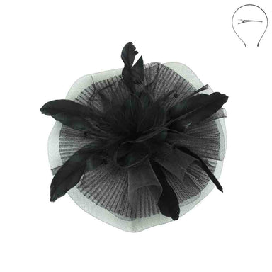 Feather Flower Center Disk Fascinators - Something Special, Fascinator - SetarTrading Hats 