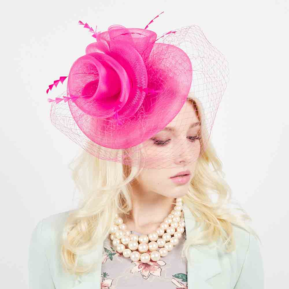 High Top Double Layer Mesh Fascinator - Something Special, Fascinator - SetarTrading Hats 