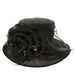 Organza Hat with Rose Dress Hat Something Special LA hto1098AQ Black  