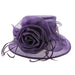 Organza Hat with Rose Dress Hat Something Special LA hto1098PP Purple  