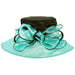 Shimmer Bow Organza Hat Dress Hat Something Special LA hto1318AQ Aqua  