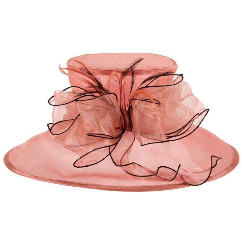 Crushable Organza Hat with Bow Dress Hat Something Special LA WShto1324 Mauve  