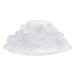 Large Organza Hat with Feather and Flower - Something Special Dress Hat Something Special LA hto1327WH White  