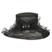 Organza Hat with Ruffle Brim and Bow Dress Hat Something Special LA HTO2004NV Black  