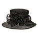 Rose and Rhinestone Organza Hat Dress Hat Something Special LA HTO2009BK Black  