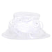 Rose and Rhinestone Organza Hat Dress Hat Something Special LA HTO2009WH White  
