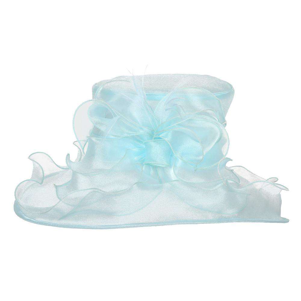 Oval Brim Ruffle Edge Organza Hat — SetarTrading Hats