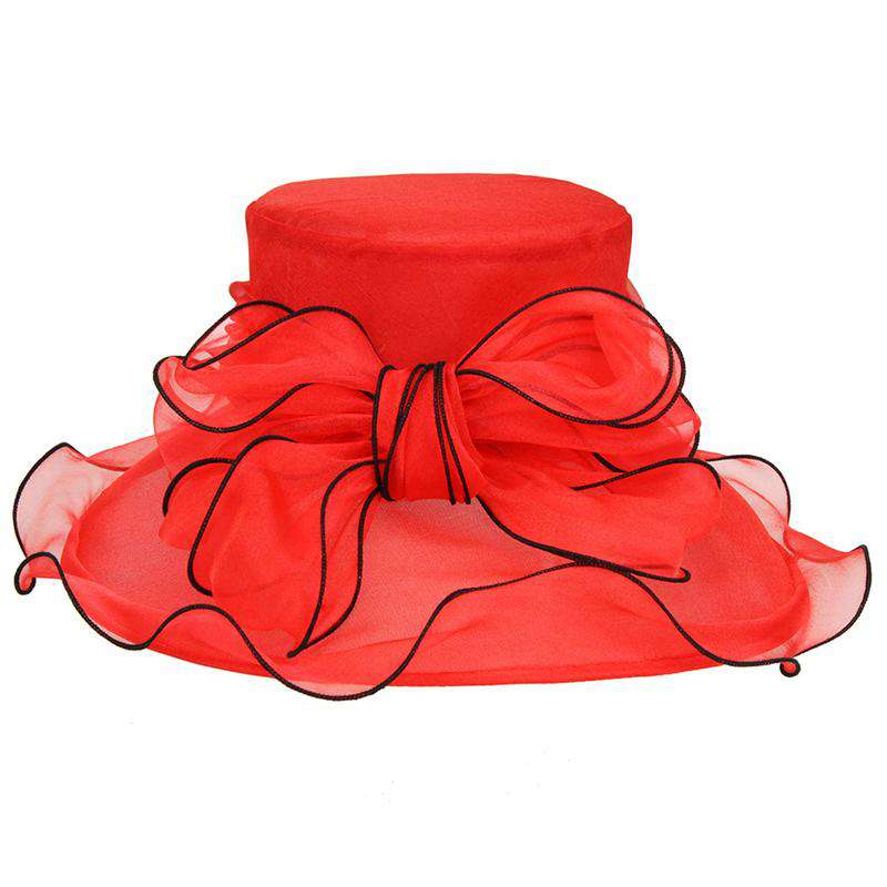 Two Tone Bow Organza Dress Hat-Kentucky Derby Hats for Women SetarTrading Hats Two Tone Bow Organza Dress Hat-Kentucky Derby Hats for Women SetarTrading Hats