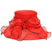 Two Tone Bow Organza Dress Hat Dress Hat Something Special LA hto2142rd Red  