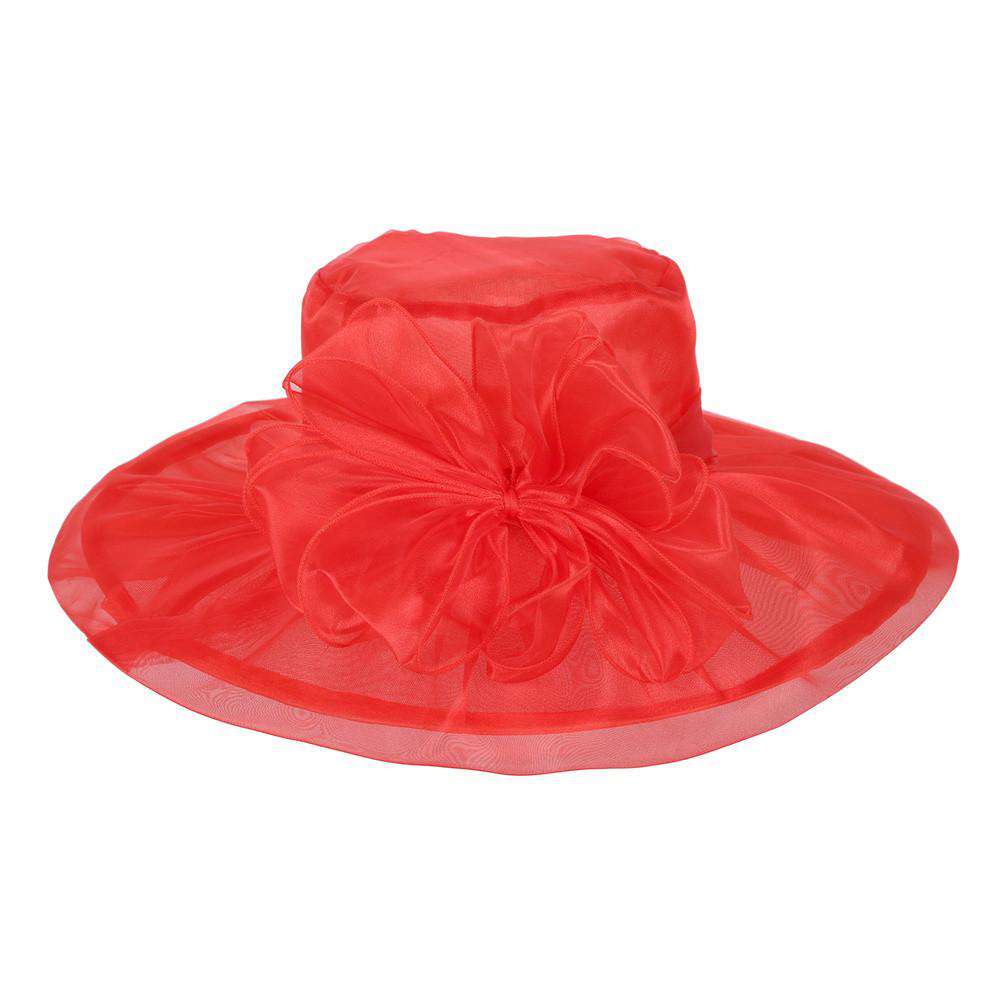 Pleated Sheer Organza Hat, Dress Hat - SetarTrading Hats 