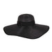 Large Brim Sun Hat with Scarf Floppy Hat Something Special LA WShtp667BK Black  