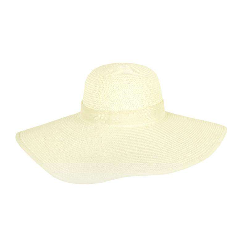 Large Brim Sun Hat with Scarf Floppy Hat Something Special LA WShtp667IV Ivory  