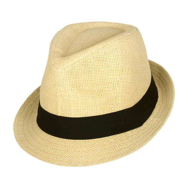 Traditional Summer Fedora Hat - Small to XLarge Hat Sizes Fedora Hat Jeanne Simmons Accessories js6759ivs Ivory S (56cm)