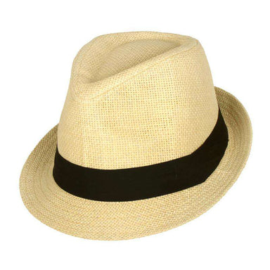 Straw Summer Fedora Hat - Milani Hats Fedora Hat Milani Hats FD222nts Natural S/M (57 cm) 