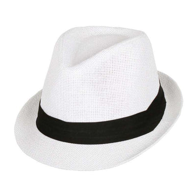 Traditional Summer Straw Fedora Hat Fedora Hat Something Special LA Shtp679WH White  
