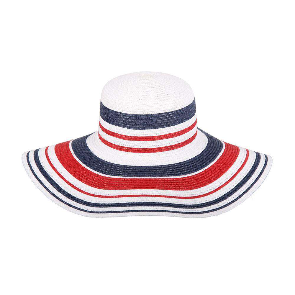 Red, White and Blue Summer Floppy Floppy Hat Something Special LA htp756WH White  