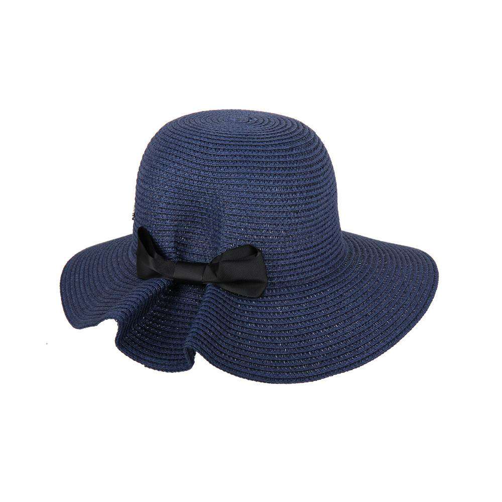 Summer Cloche Hat with Ribbon Bow Cloche Something Special LA HTp759NV Navy  