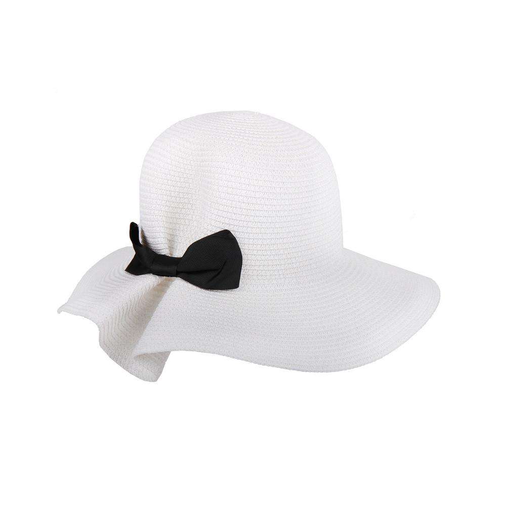 Summer Cloche Hat with Ribbon Bow Cloche Something Special LA htp759WH White  