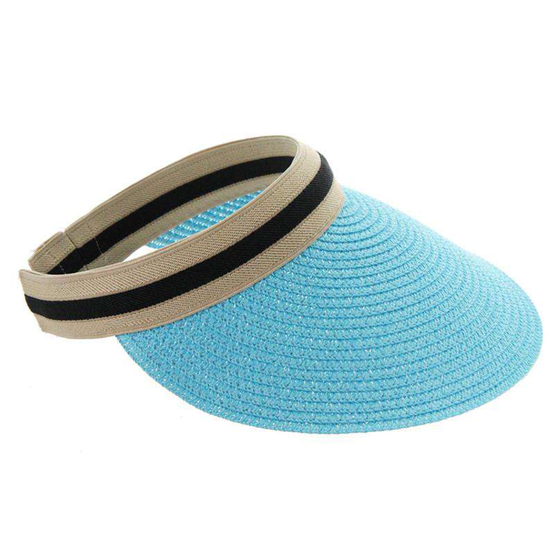 Clip On Sun Visor with Elastic Comfort Band Visor Cap Something Special LA HTP763TQ Turquoise  