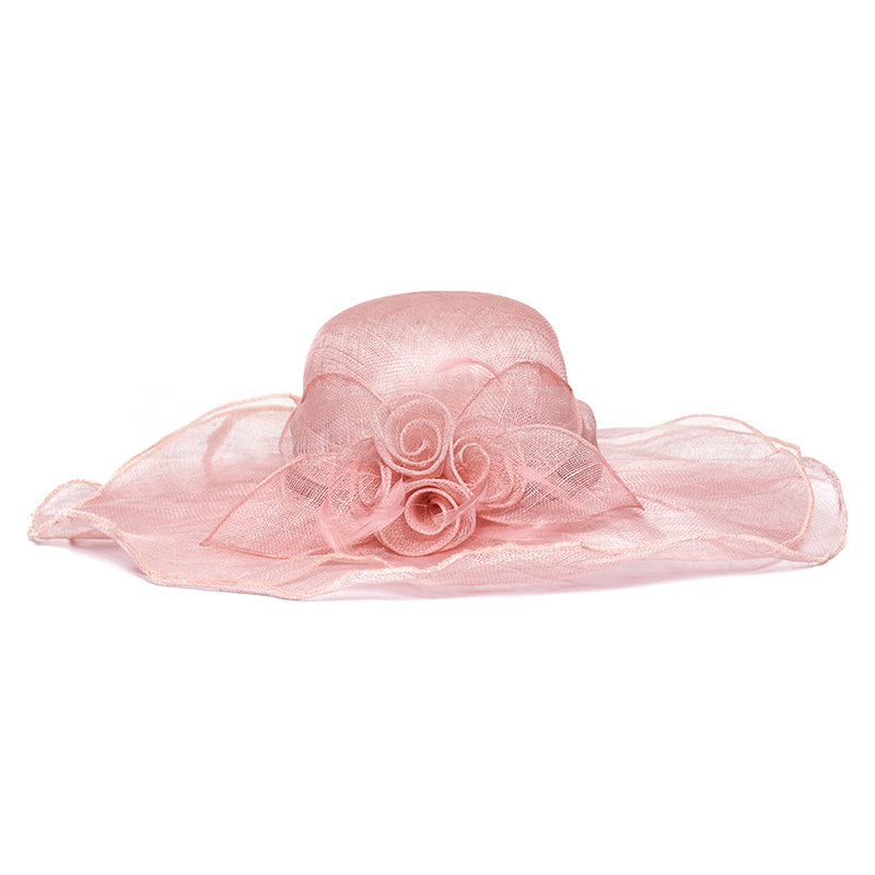 Sinamay Derby Hat with Four Roses Dress Hat Something Special LA    
