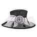 Sinamay Dress Hat with Rose and Bow Dress Hat Something Special LA WSSY773BK Black  