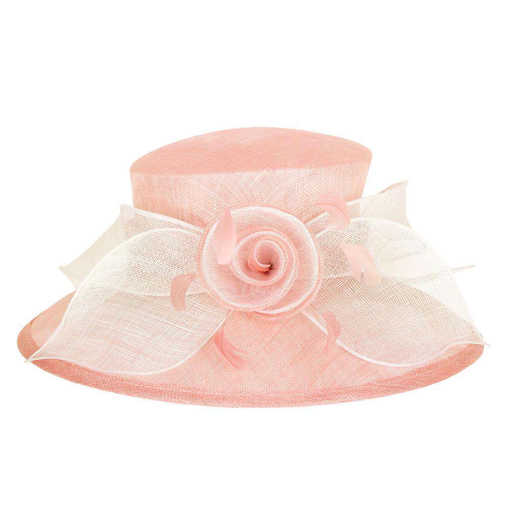Sinamay Dress Hat with Rose and Bow Dress Hat Something Special LA    