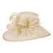 Large Side Brim Sinamay Hat with Loopy Cluster Center, Dress Hat - SetarTrading Hats 