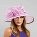 Large Side Brim Sinamay Hat with Loopy Cluster Center, Dress Hat - SetarTrading Hats 