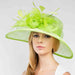 Oval Sinamay Dress Hat with Feather Flowers - Sophia Collection Dress Hat Something Special LA    