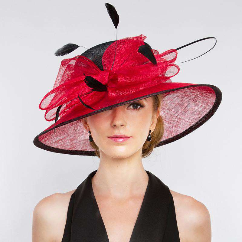 Large Sinamay Bow Two Tone Dress Hat - Something Special Hat Collecion Dress Hat Something Special LA    