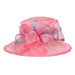 Sinamay Dress Hat with Contrast Edge Loops Dress Hat Something Special LA hts2135pk Pink  