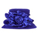 Velvet Hat with Satin Rose Accent - Something Special Cloche Something Special LA HTV1307bl Royal Blue  