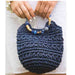 Hand Crocheted Toyo Satchel with Beaded Handles - Cappelli Straworld Bags Cappelli Straworld    