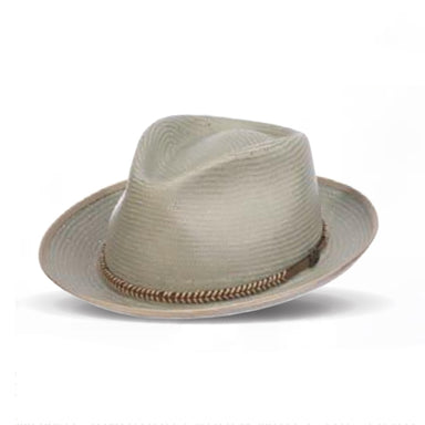 Handwoven Teardrop Shantung Fedora - Biltmore Hats Fedora Hat Biltmore Hats BS2S90HOPP22 Sage Medium  (57 cm) 