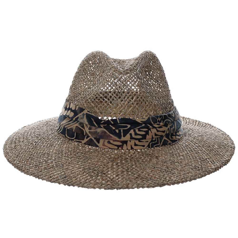 Handwoven Twisted Seagrass Safari Hat Scala Hats for Men
