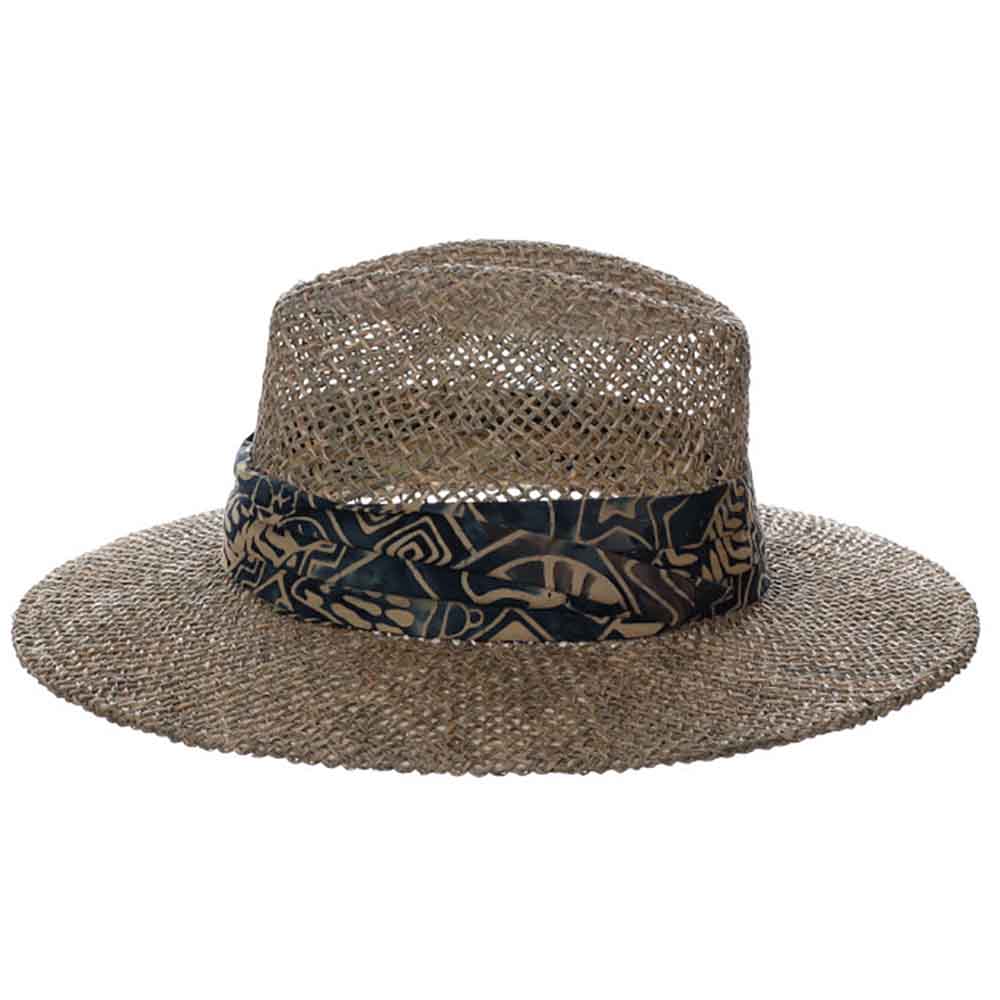 Scala Twisted Seagrass Safari Fedora Hat: Size: S/M Natural