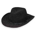 Hannah Women's Raffia Cowboy Hat - Wallaroo Hats Cowboy Hat Wallaroo Hats HANBK Black  