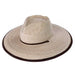 Have a Heart Palm Hat with Suede Edge Brim - Peter Grimm Headwear Safari Hat Peter Grimm PGB1847 Natural Palm Large (59 cm) 