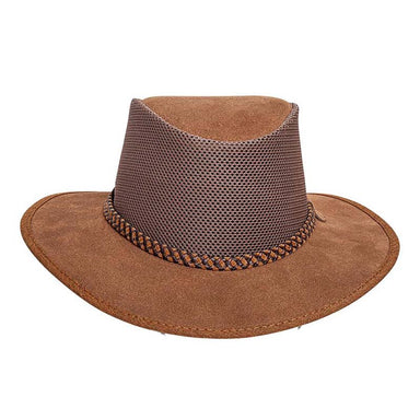 Head'N Home Monterey Breezer SolAir Suede Leather Hat up to 3XL- Bark Safari Hat Head'N'Home Hats    