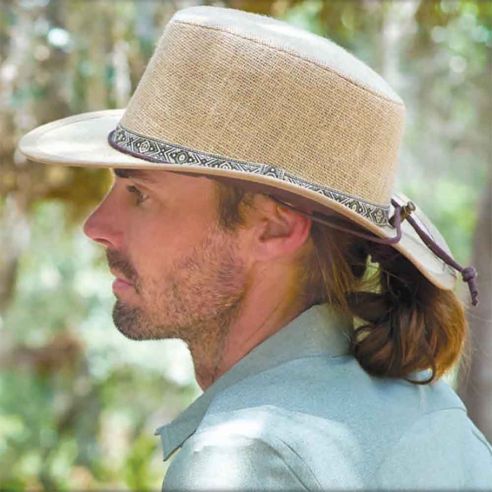 Hemp Outback Hat with Chin Cord - Dorfman Hats