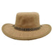 Hemp Outback Hat with Chin Cord - Dorfman Hats Safari Hat Dorfman Hat Co. MC417X Tan XL (24") 
