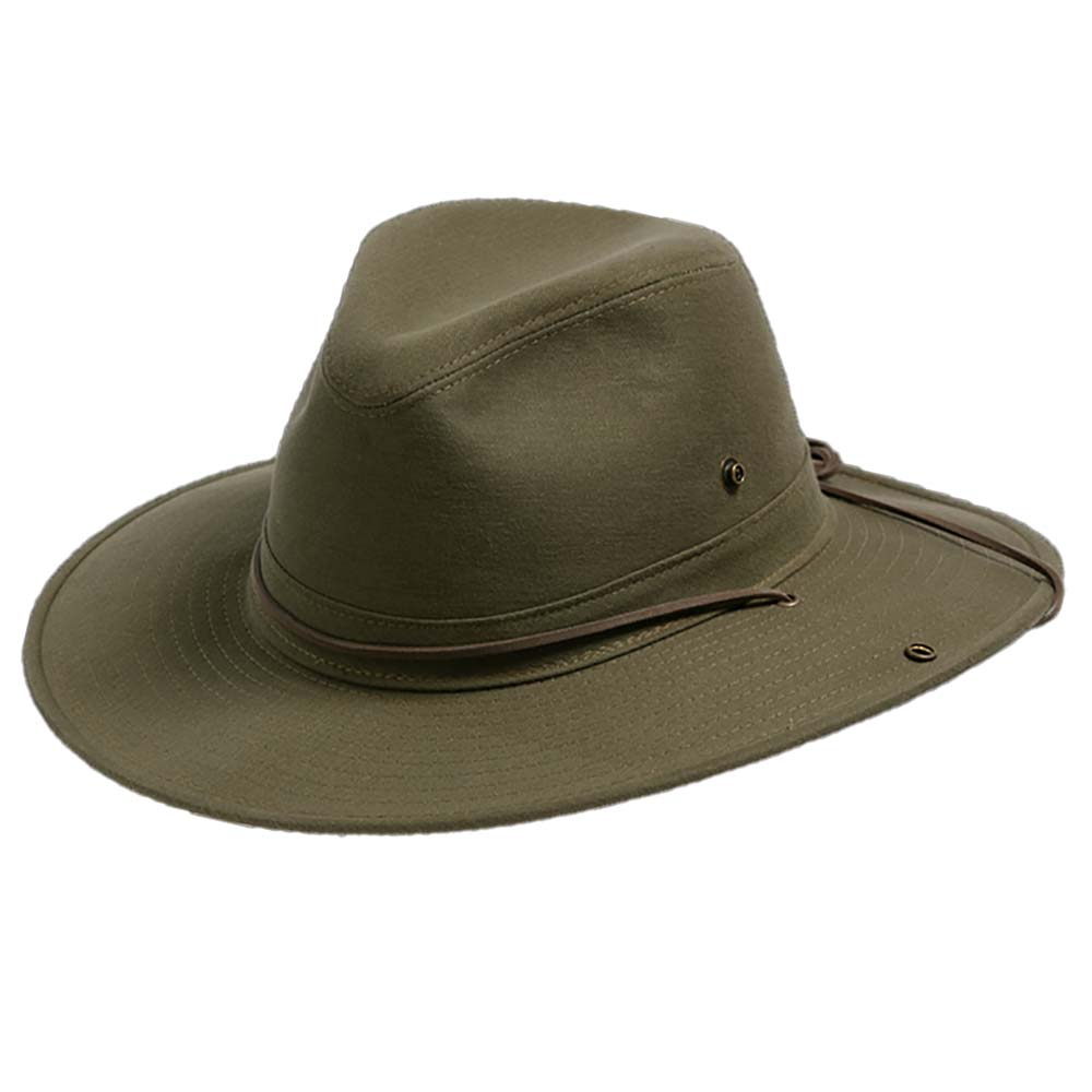 Henschel Hats - Side Snap Aussie Sun Hat Olive / XX-Large (24 5/8)