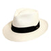 Highlands Handwoven Panama Fedora Hat - Scala Classico Mens Hats Panama Hat Scala Hats P226 White Medium 