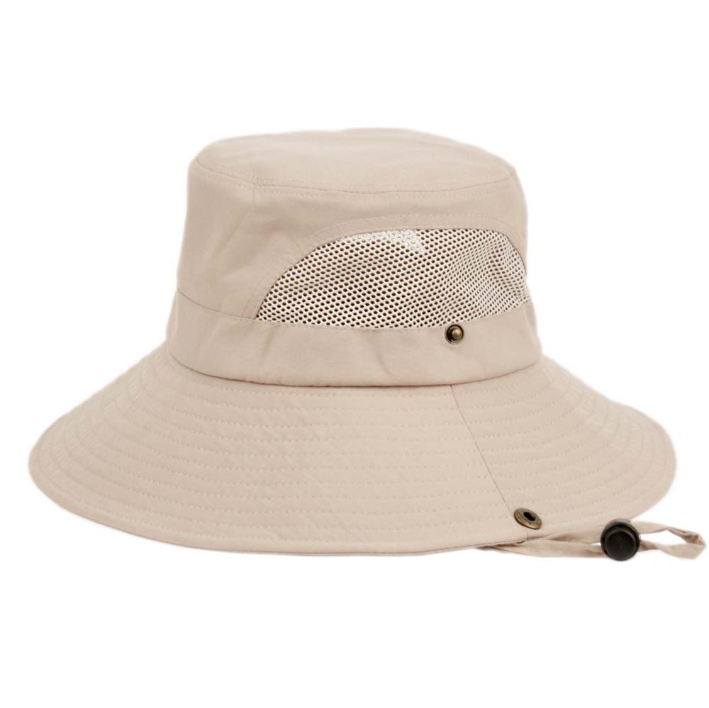 Elysiumland Unisex Tan Sun Hat One Size Water Repellent Boonie with Chin Strap - Elysiumland Outdoor  main image 2