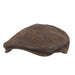 Hood Suede Leather Flat Cap with Perforated Sides - Stetson Hat Flat Cap Stetson Hats STW297CHOC2 Chocolate Medium 