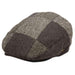 Herringbone Check Patchwork Wool Ivy Cap - Epoch Hats Flat Cap Epoch Hats iv3010M Grey M (22 3/8") 