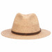 Inagua Raffia Fedora Hat with Leather Band  - Tommy Bahama Hats Fedora Hat Tommy Bahama Hats TBW258OS-LX Natural L/XL (58-60cm) 