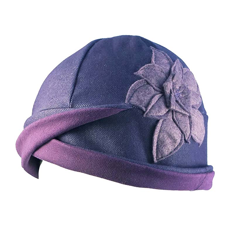 Indigo Upcycled Jersey Beanie Hat for Healing - Flipside Hats, Beanie - SetarTrading Hats 