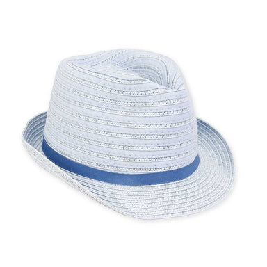 Infant Size Tiny Blue Fedora Hat - Sunny Dayz™ Hats Fedora Hat Sun N Sand Hats    